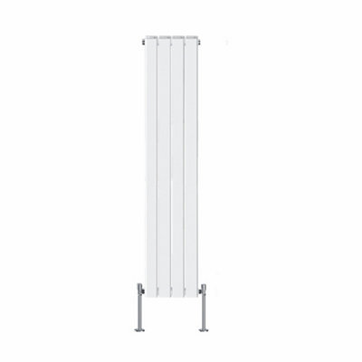 Rinse Bathrooms Vertical Radiators 1600x272mm Flat Panel Column Designer Radiator White Double Radiators Central Heating
