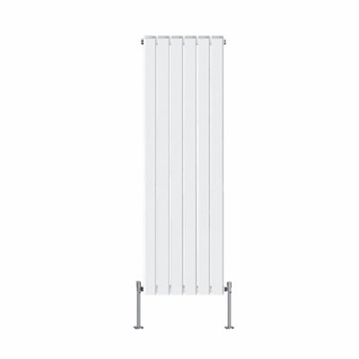 Rinse Bathrooms Vertical Radiators 1600x408mm Flat Panel Column Designer Radiator White Double Radiators Central Heating