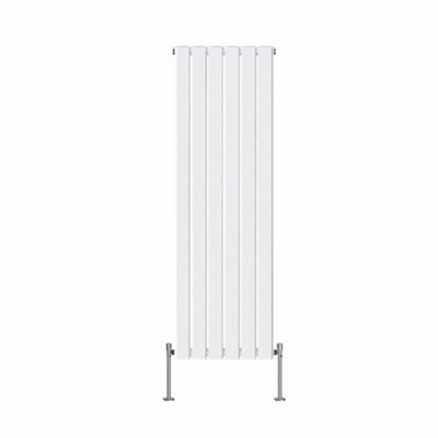 Rinse Bathrooms Vertical Radiators 1600x408mm Flat Panel Column Designer Radiator White Single Radiators Central Heating