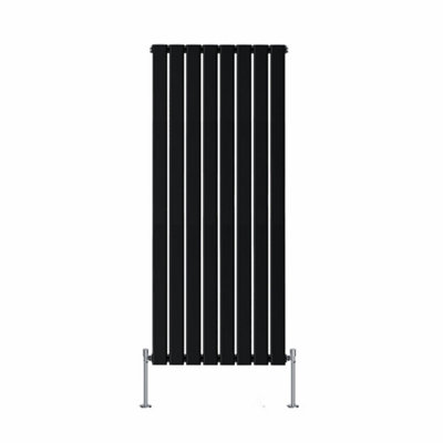 Rinse Bathrooms Vertical Radiators 1600x544mm Flat Panel Column Designer Radiator Black Single Radiators Central Heating