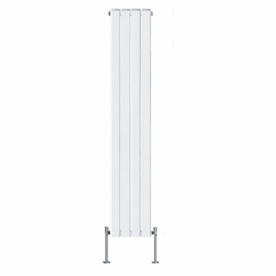 Rinse Bathrooms Vertical Radiators 1800x272mm Flat Panel Column Designer Radiator White Double Radiators Central Heating