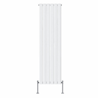 Rinse Bathrooms Vertical Radiators 1800x408mm Flat Panel Column Designer Radiator White Single Radiators Central Heating