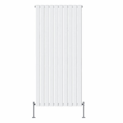 Rinse Bathrooms Vertical Radiators 1800x680mm Flat Panel Column Designer Radiator White Single Radiators Central Heating