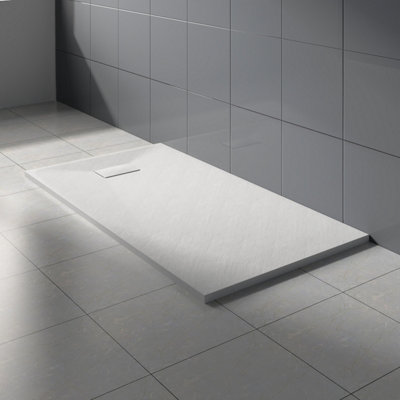Rinse Chrome Walkin Shower Enclosure 900mm Front 800mm End Panel Safety ...