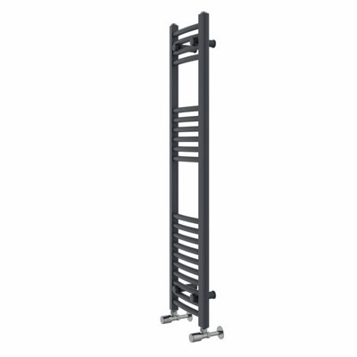 Rinse Curved Bathroom Heated Towel Rail Ladder Radiator Anthracite 1200x300mm