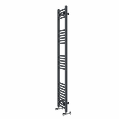 Rinse Curved Bathroom Heated Towel Rail Ladder Radiator Anthracite 1600x300mm