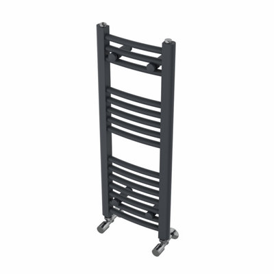 Rinse Curved Bathroom Heated Towel Rail Ladder Radiator Anthracite 800x300mm