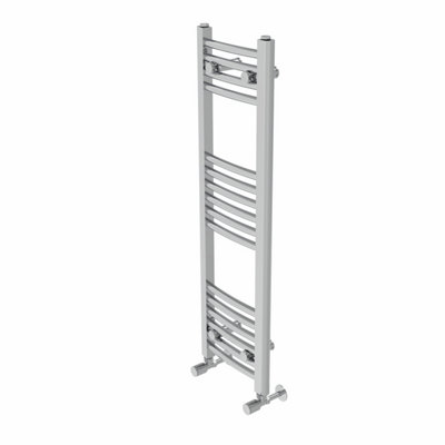 Rinse Curved Bathroom Heated Towel Rail Ladder Radiator Chrome 1000x300mm