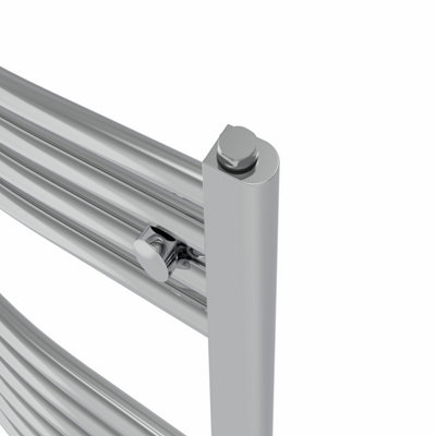 Rinse Curved Bathroom Heated Towel Rail Ladder Radiator Chrome 1000x600mm