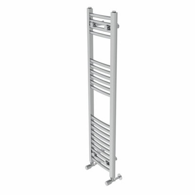 Rinse Curved Bathroom Heated Towel Rail Ladder Radiator Chrome 1200x300mm