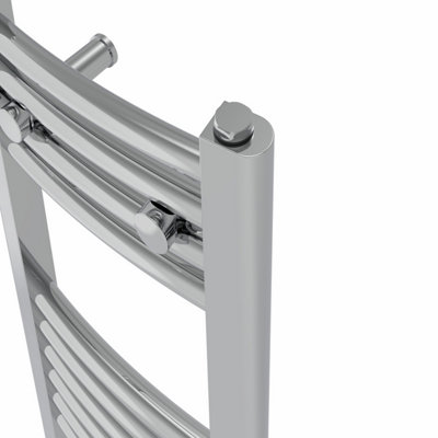 Rinse Curved Bathroom Heated Towel Rail Ladder Radiator Chrome 1200x300mm