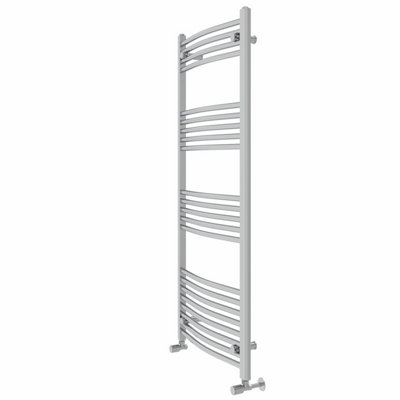 Rinse Curved Bathroom Heated Towel Rail Ladder Radiator Chrome 1400x600mm