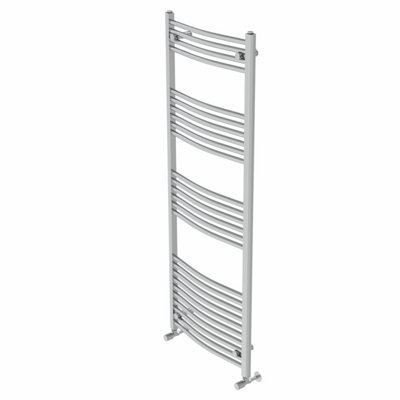 Rinse Curved Bathroom Heated Towel Rail Ladder Radiator Chrome 1600x600mm