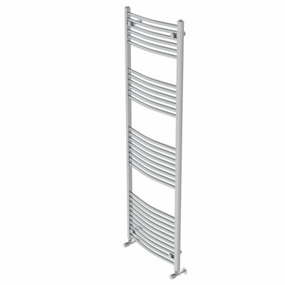 Rinse Curved Bathroom Heated Towel Rail Ladder Radiator Chrome 1800x600mm