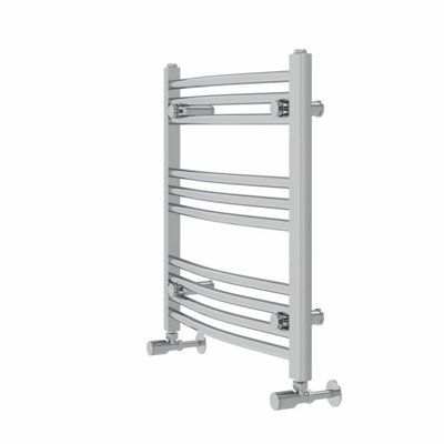 Rinse Curved Bathroom Heated Towel Rail Ladder Radiator Chrome 600x600mm