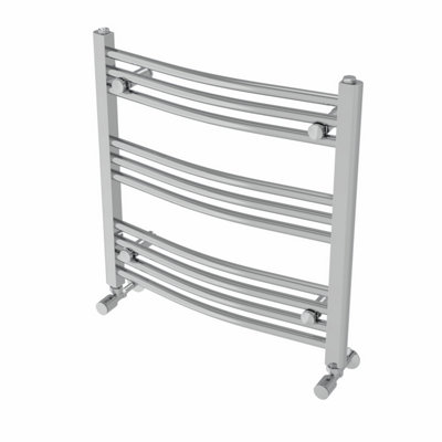 Rinse Curved Bathroom Heated Towel Rail Ladder Radiator Chrome 600x600mm