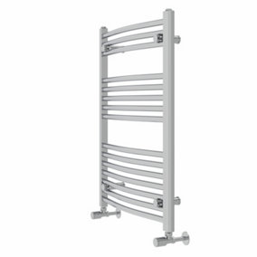 Rinse Curved Bathroom Heated Towel Rail Ladder Radiator Chrome 800x600mm