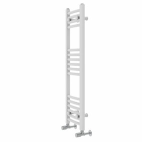 Rinse Curved Bathroom Heated Towel Rail Ladder Radiator White 1000x300mm