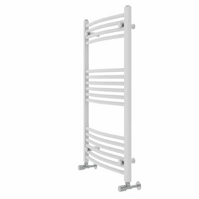 Rinse Curved Bathroom Heated Towel Rail Ladder Radiator White 1000x600mm