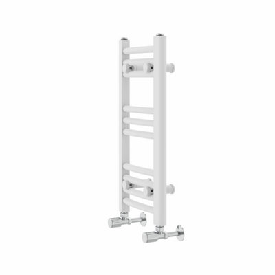 Rinse Curved Bathroom Heated Towel Rail Ladder Radiator White 600x300mm