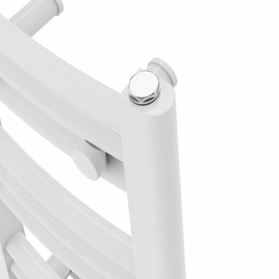 Rinse Curved Bathroom Heated Towel Rail Ladder Radiator White 600x300mm