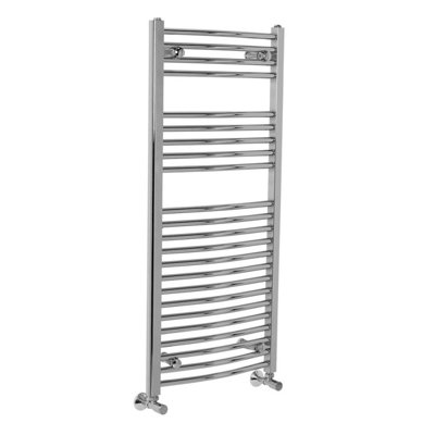 Rinse Curved Heated Towel Rail Bathroom Ladder Radiator Central Heating Chrome 1100x500mm