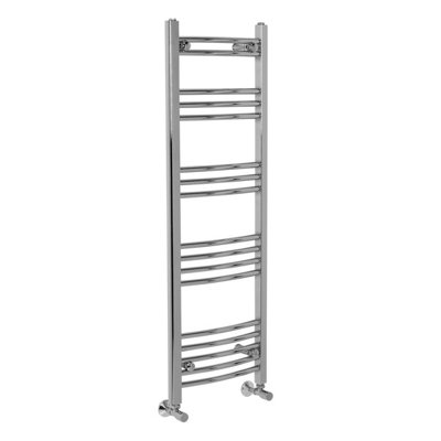 Rinse Curved Heated Towel Rail Bathroom Ladder Radiator Central Heating Chrome 1200x400mm