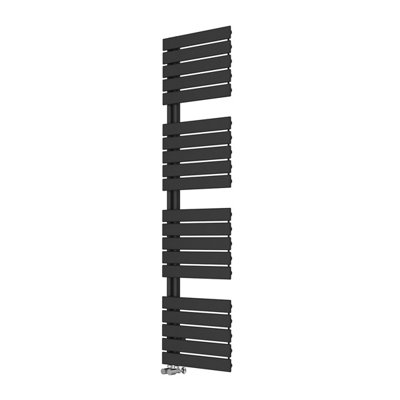 Rinse Designer Heated Towel Rail Bathroom Ladder Radiator Warmer Central Heating Rads Flat Panel Black 1800x500mm