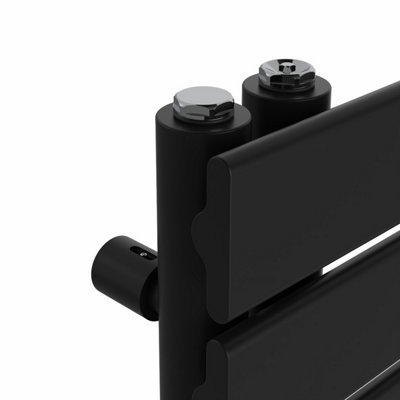 Rinse Designer Heated Towel Rail Bathroom Ladder Radiator Warmer Central Heating Rads Flat Panel Black 1800x500mm
