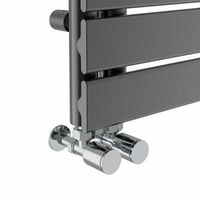 Rinse Designer Heated Towel Rail Bathroom Ladder Radiator Warmer Central Heating Rads Flat Panel Gunmetal 1126x500mm