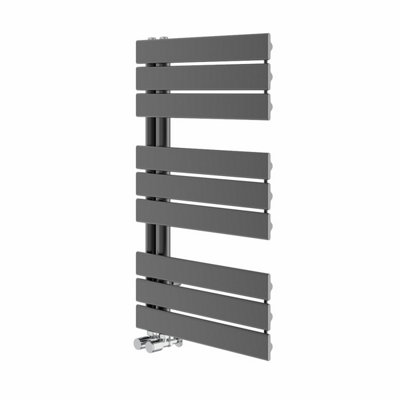 Rinse Designer Heated Towel Rail Bathroom Ladder Radiator Warmer Central Heating Rads Flat Panel Gunmetal 824x500mm