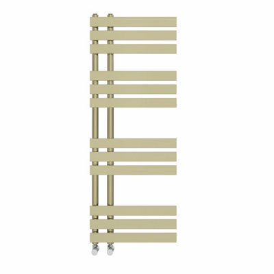 Rinse Designer Heated Towel Rail D Shape Bathroom Ladder Style Radiator Warmer Central Heating Brushed Brass 1200x450mm Price Comparisons | Compare The Build
