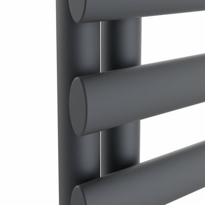 Rinse Designer Oval Panel Heated Towel Rail 1200x450mm Bathroom Ladder ...