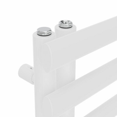 Rinse Designer Oval Panel Heated Towel Rail 1200x450mm Bathroom Ladder Style Radiator Warmer Central Heating White
