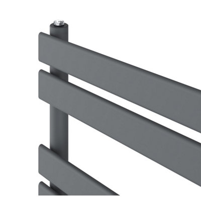 Rinse Flat Panel Anthracite Bathroom Heated Towel Rail Ladder Radiator Warmer 1000x600mm