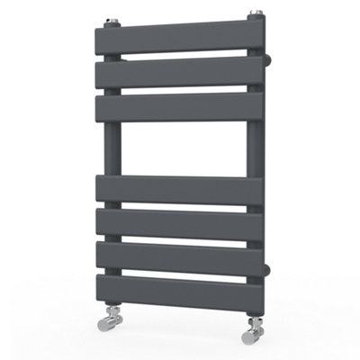 Rinse Flat Panel Anthracite Towel Radiator Bathroom Heated Towel Rail 650x400mm