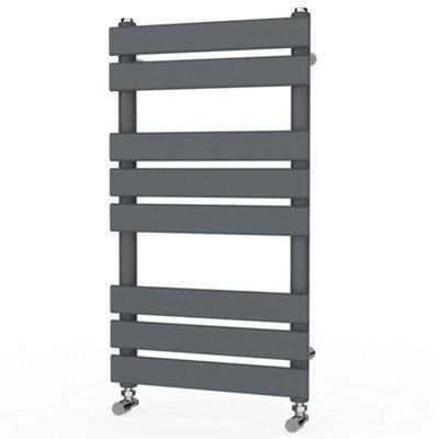 Rinse Flat Panel Anthracite Towel Radiator Bathroom Heated Towel Rail 800x450mm