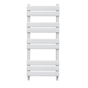Rinse Flat Panel Bathroom Heated Towel Rail Ladder Radiator Warmer -1000x450mm White