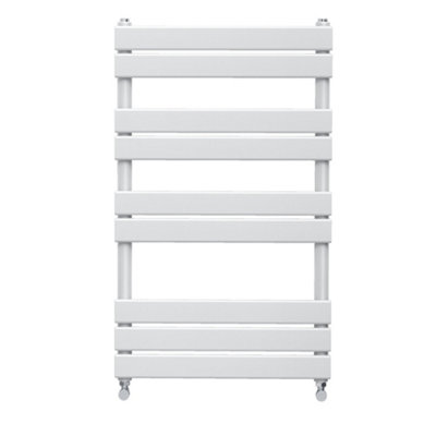 Rinse Flat Panel Bathroom Heated Towel Rail Ladder Radiator Warmer -1000x600mm White