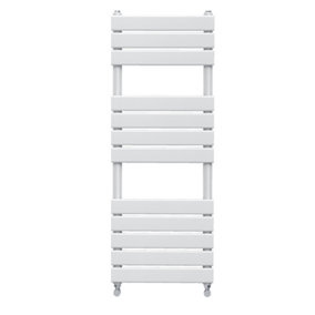 Rinse Flat Panel Bathroom Heated Towel Rail Ladder Radiator Warmer -1200x450mm White