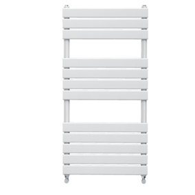 Rinse Flat Panel Bathroom Heated Towel Rail Ladder Radiator Warmer -1200x600mm White