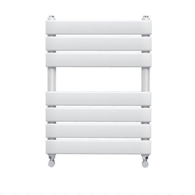 Rinse Flat Panel Bathroom Heated Towel Rail Ladder Radiator Warmer -650x500mm White