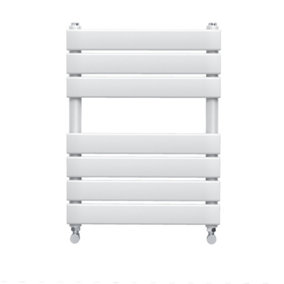 Rinse Flat Panel Bathroom Heated Towel Rail Ladder Radiator Warmer -650x500mm White