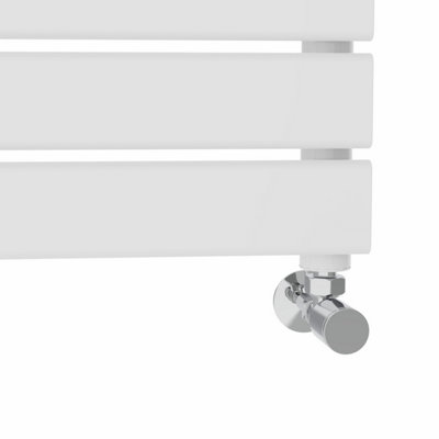 Rinse Flat Panel Bathroom Heated Towel Rail Ladder Radiator Warmer -650x500mm White