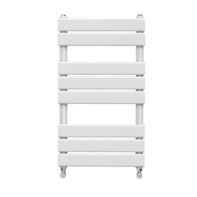 Rinse Flat Panel Bathroom Heated Towel Rail Ladder Radiator Warmer -800x450mm White