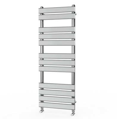 Rinse Flat Panel Chrome Towel Radiator Bathroom Heated Towel Rail 1200x450mm