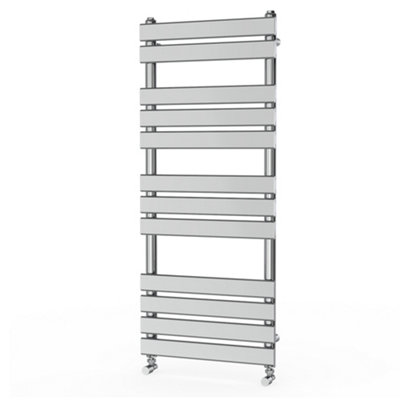 Rinse Flat Panel Chrome Towel Radiator Bathroom Heated Towel Rail 1200x500mm