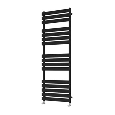 Rinse Flat Panel Heated Towel Rail Black Bathroom Ladder Radiator Warmer 1600x600mm