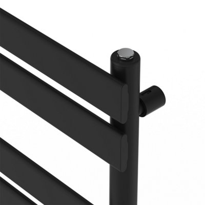 Rinse Flat Panel Heated Towel Rail Black Bathroom Ladder Radiator Warmer 950x500mm