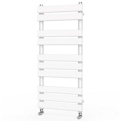 Rinse Flat Panel White Towel Radiator Bathroom Heated Towel Rail 1000x450mm